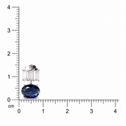 Stand in Oval Earrings- Dark Blue
