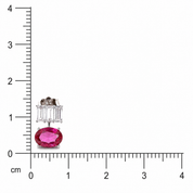 Stand in Oval Earrings- Dark Pink