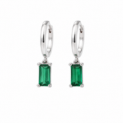 Radiant Drop Earring - Dark Green