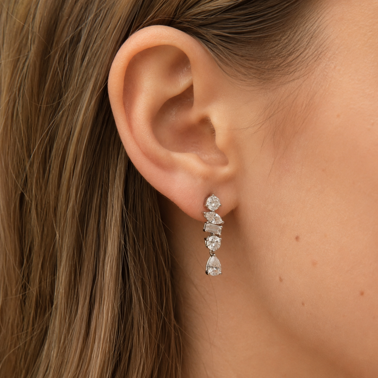 Katrina Drop Diamond Earring