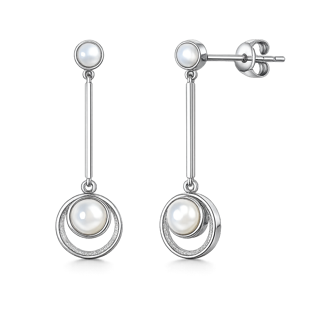 Ecliptic Earrings - White MOP