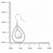 Silver Pearl Big Drop Earrings