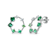 Mini Novak Earrings - Green