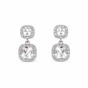 925 Silver  Diamond Adhira Drop Earring (Small)