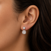 925 Silver  Diamond Adhira Drop Earring (Small)