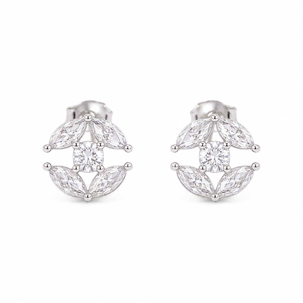 925 Silver Irish Diamond Stud Earring