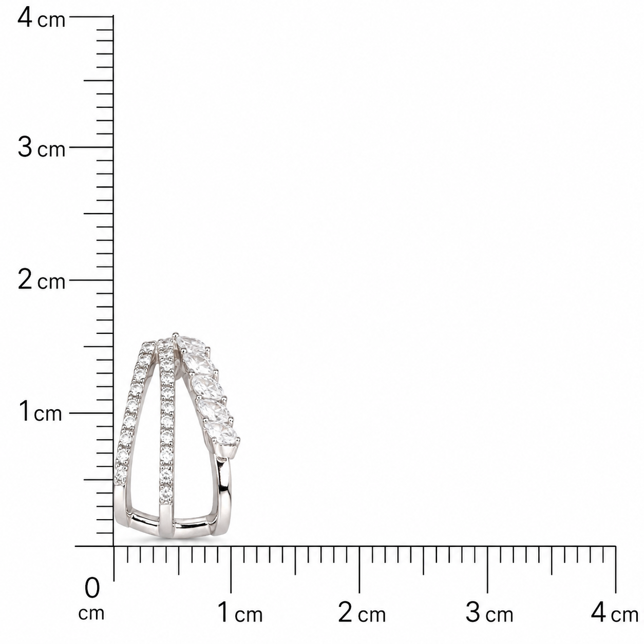 925 Silver Sriti Diamond Cuff Earrings