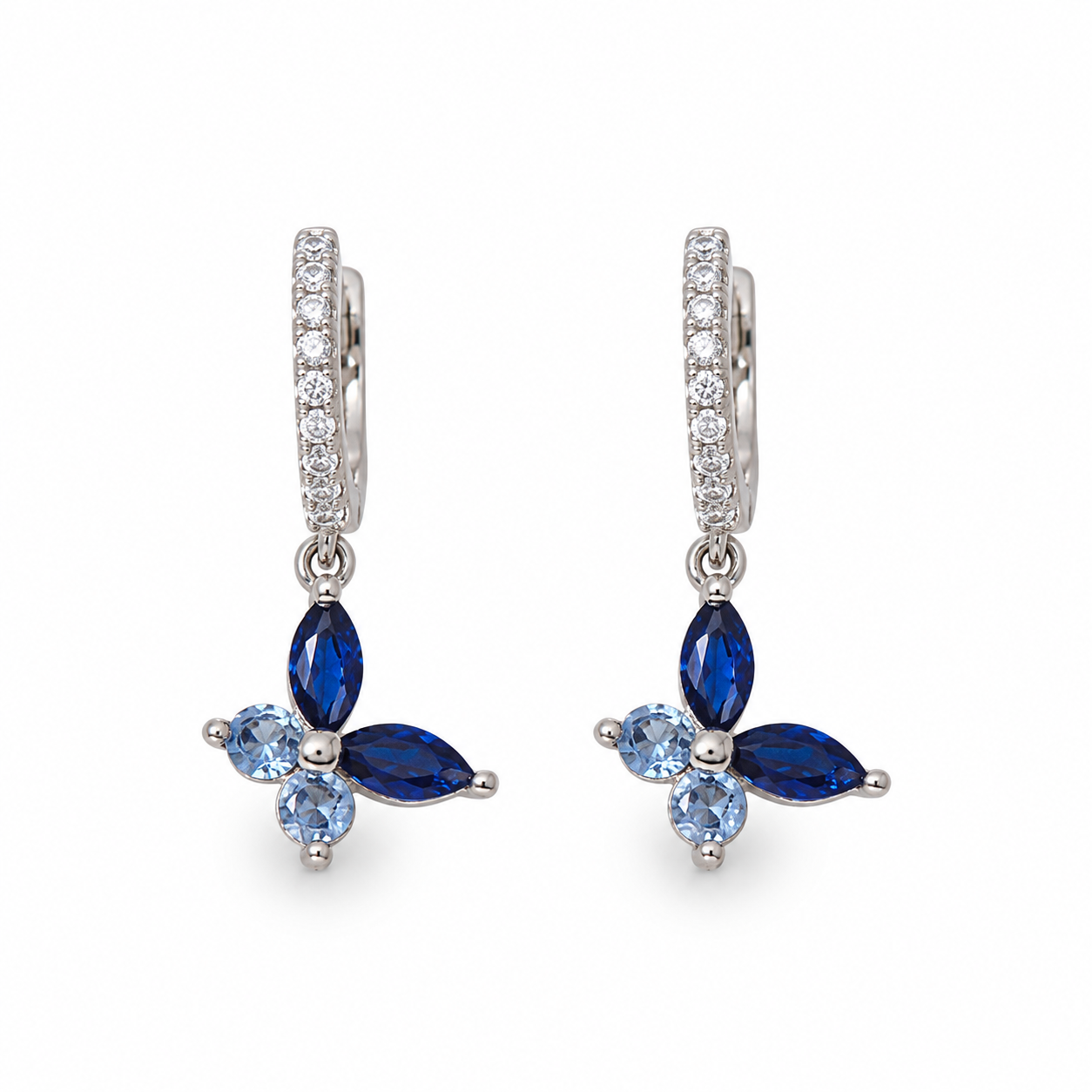 Ringlet Butterfly Earrings- Blue