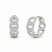 925 Silver Linked Diamond Earrings
