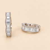 925 Silver Classic Ovel Sparkle Hoops