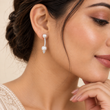 925 Silver Two in One Diamond Earrings