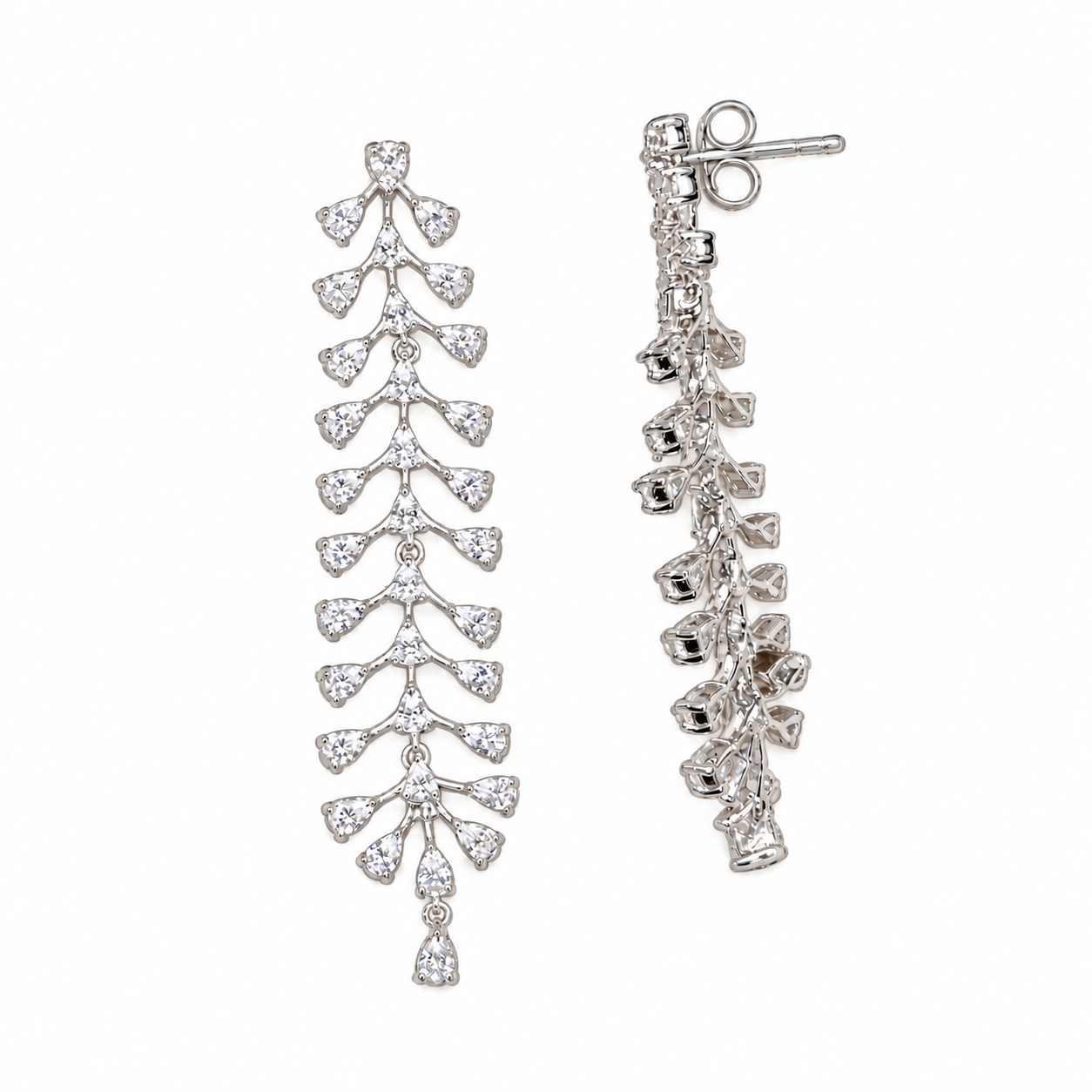 925 Silver Kim Diamond Earrings