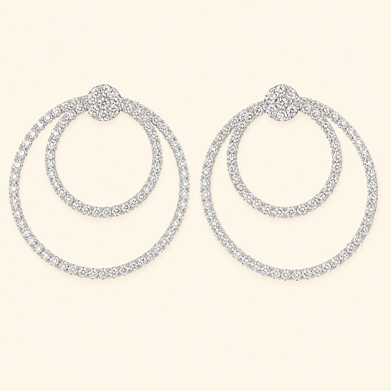 Double Circle Pave Studs