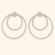 Double Circle Pave Studs