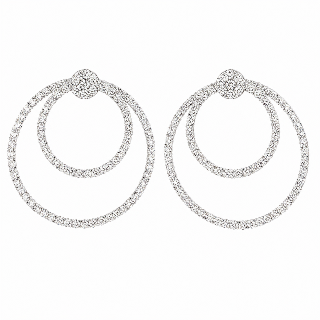 Double Circle Pave Studs