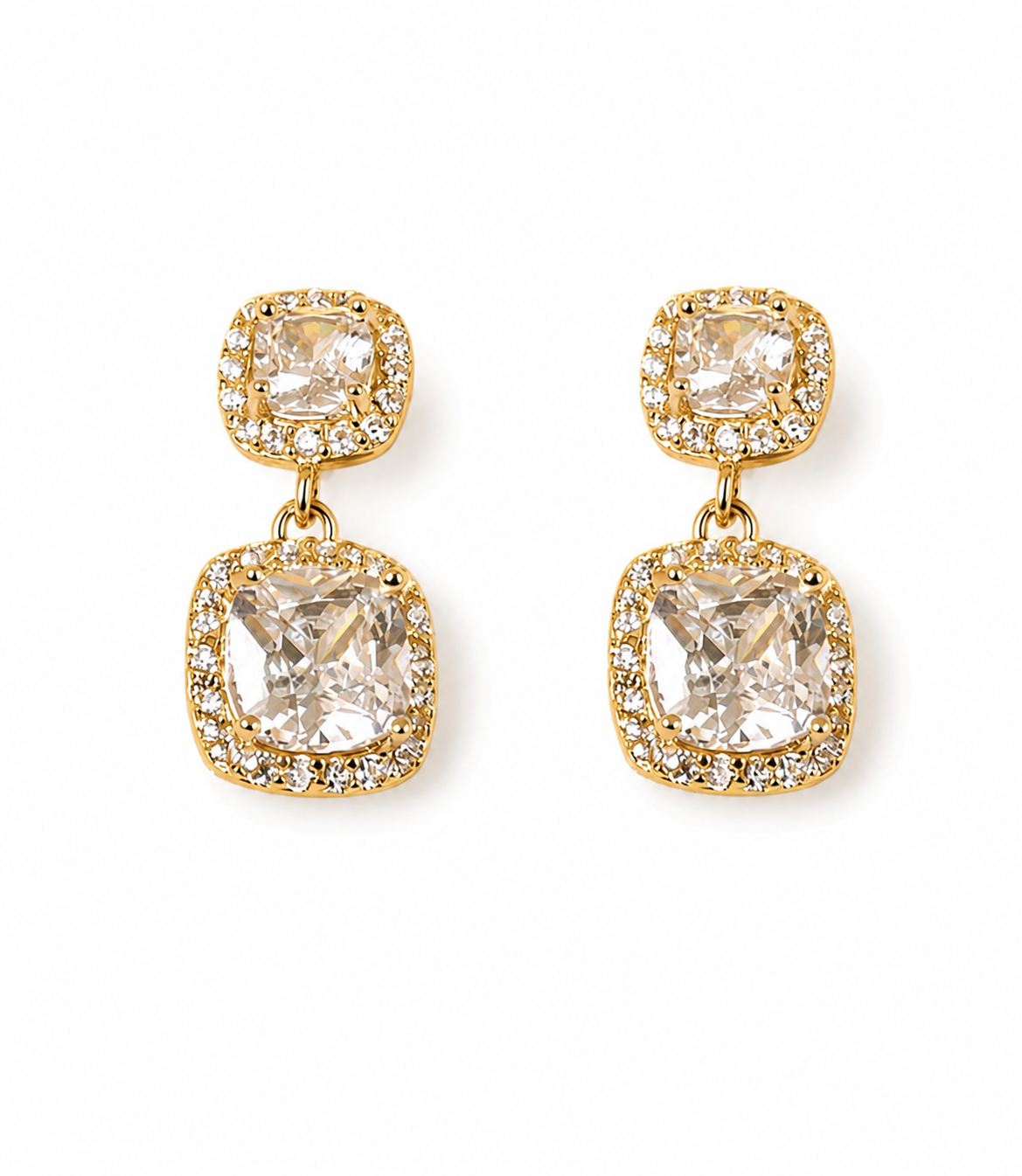 925 Silver- Diamond Adhira Drops Gold