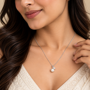 925 Silver Heart Pearl Necklace