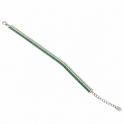 Rainbow Tennis Bracelet- Dark Green