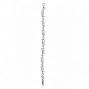 925 Silver Pearl And Fern Bracelet