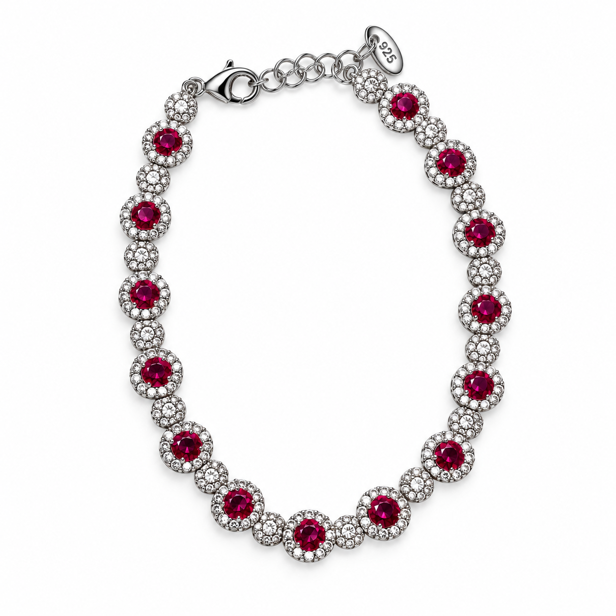 Shakira Tennis Bracelet -Dark Pink
