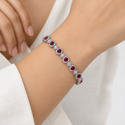 Shakira Tennis Bracelet -Dark Pink