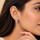 925 Silver Double Zircon Drops