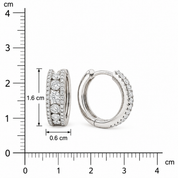 925 Sliver Sparkle Bloom Hoops