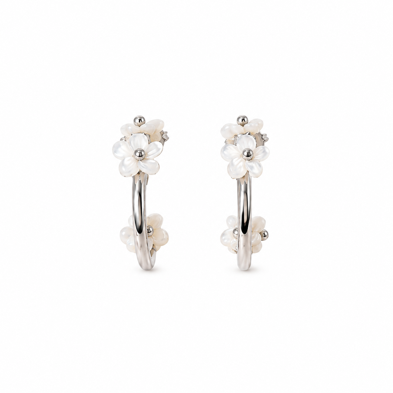 Flora Earrings - White MOP
