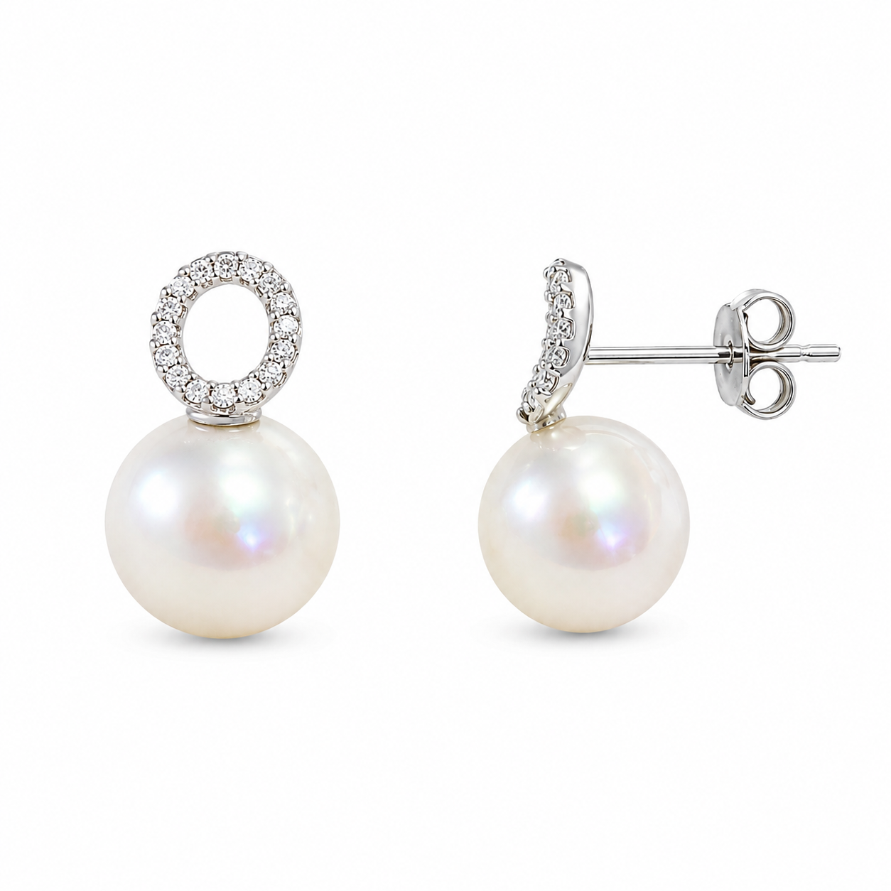Pearl & Sparkle Drop Earrings