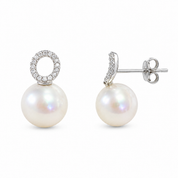 Pearl & Sparkle Drop Earrings