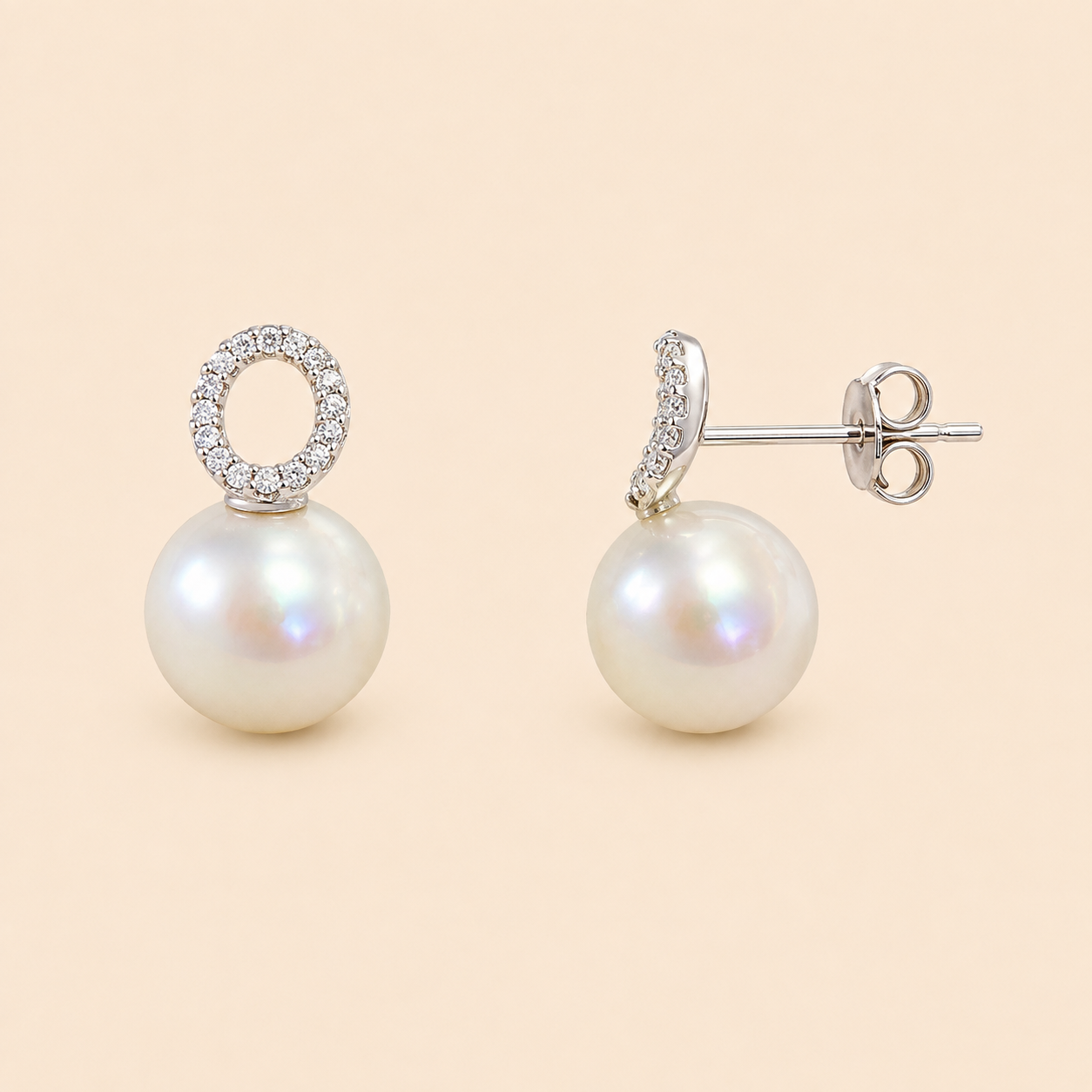 Pearl & Sparkle Drop Earrings