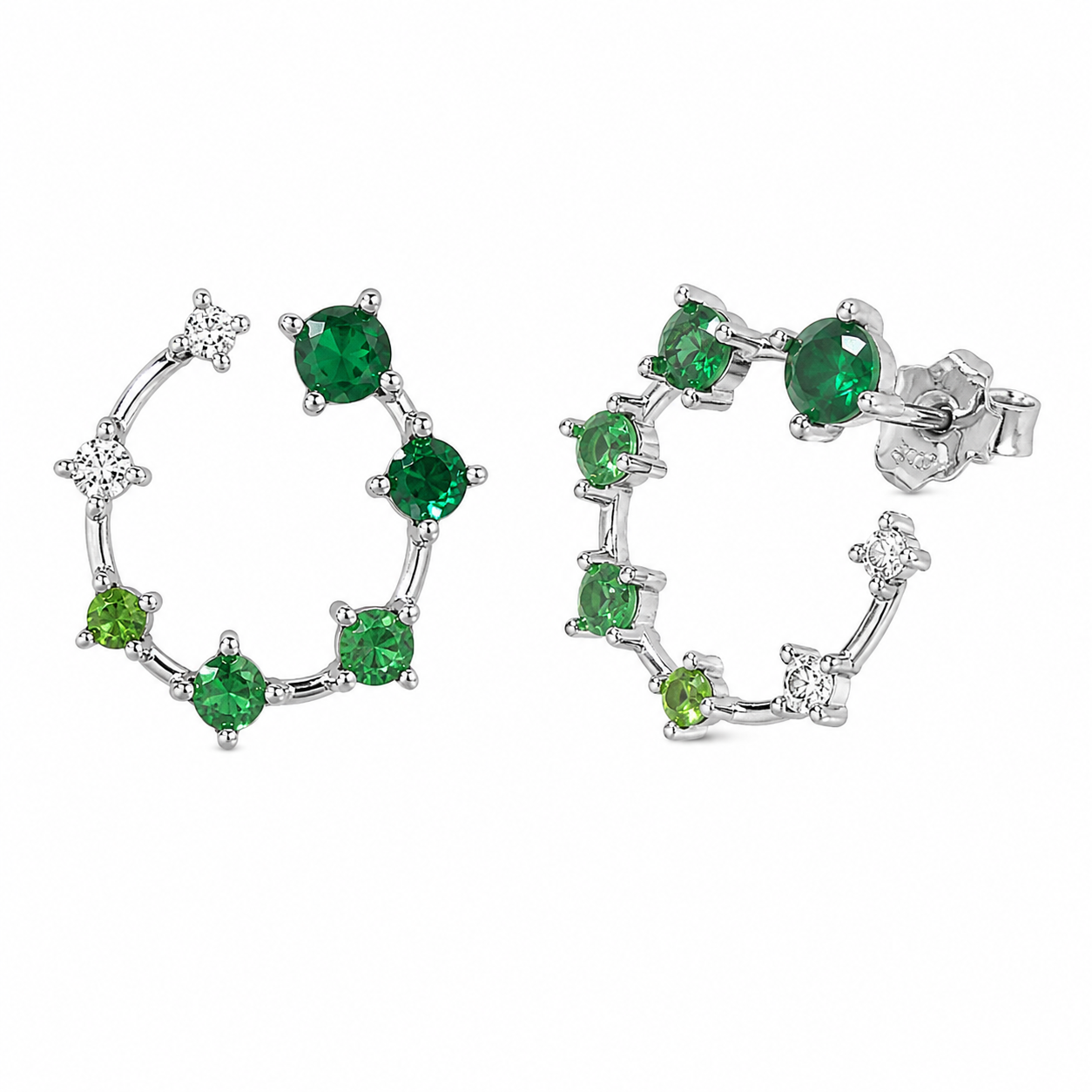 Mini Novak Earrings - Green