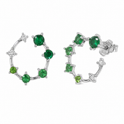 Mini Novak Earrings - Green