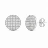 925 Silver Circle Pave Studs