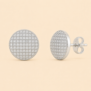 925 Silver Circle Pave Studs