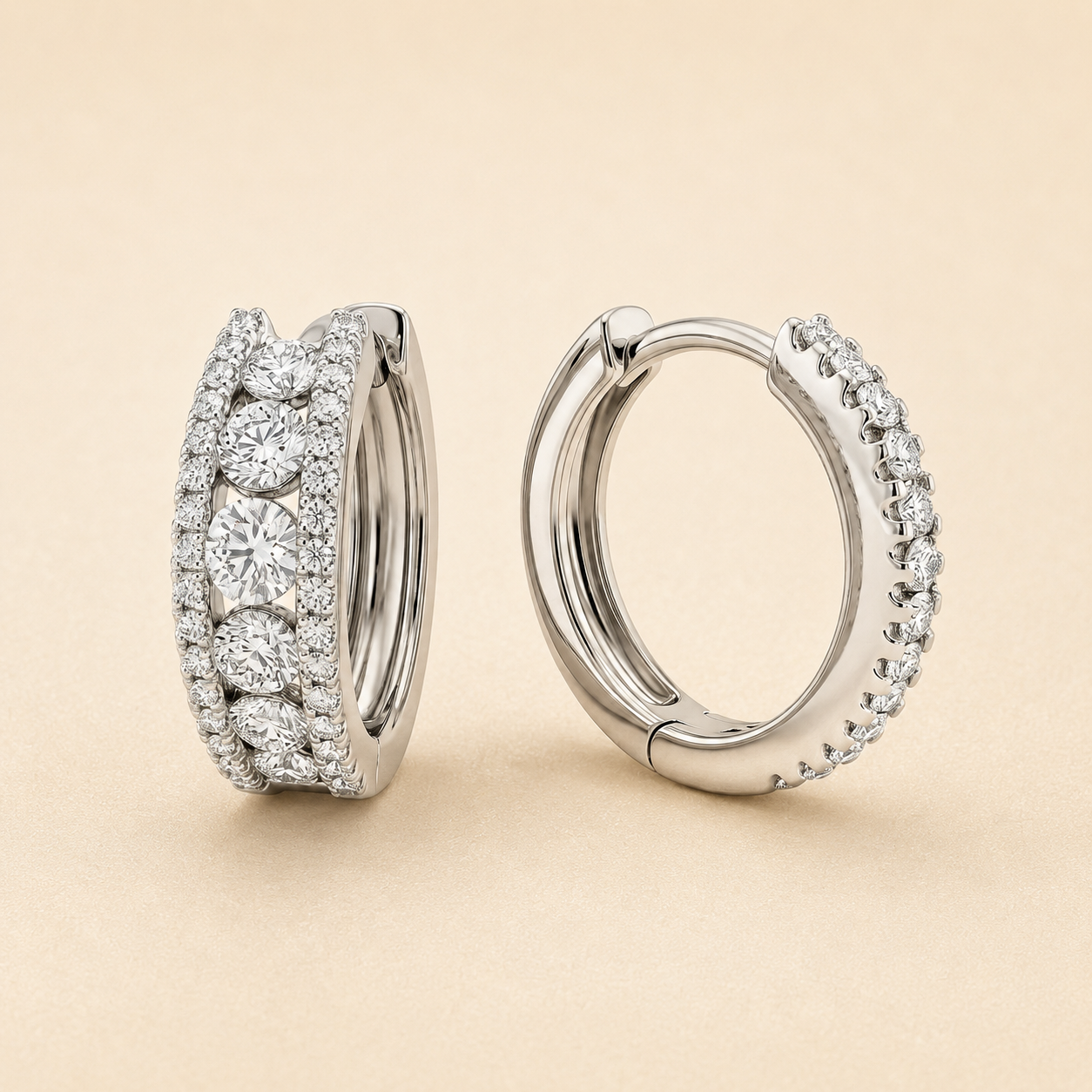 925 Sliver Sparkle Bloom Hoops