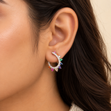 Sharpy Gradient Earrings - Colourful