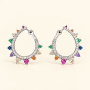 Sharpy Gradient Earrings - Colourful