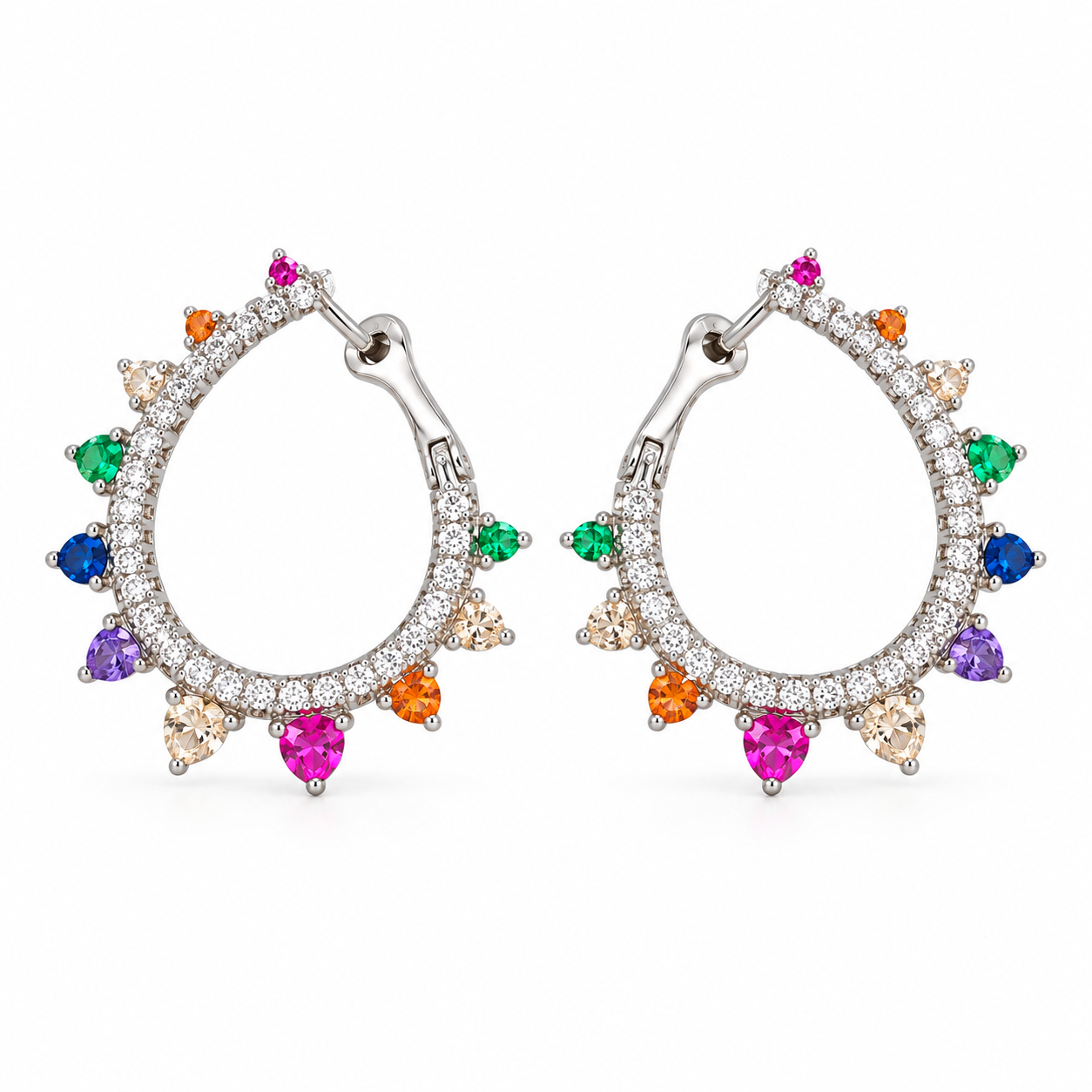 Sharpy Gradient Earrings - Colourful