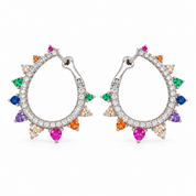 Sharpy Gradient Earrings - Colourful