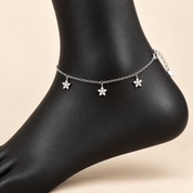 3-Flower Charm Anklet