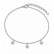 3-Flower Charm Anklet