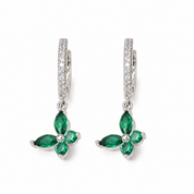 Ringlet Butterfly Earrings - Green