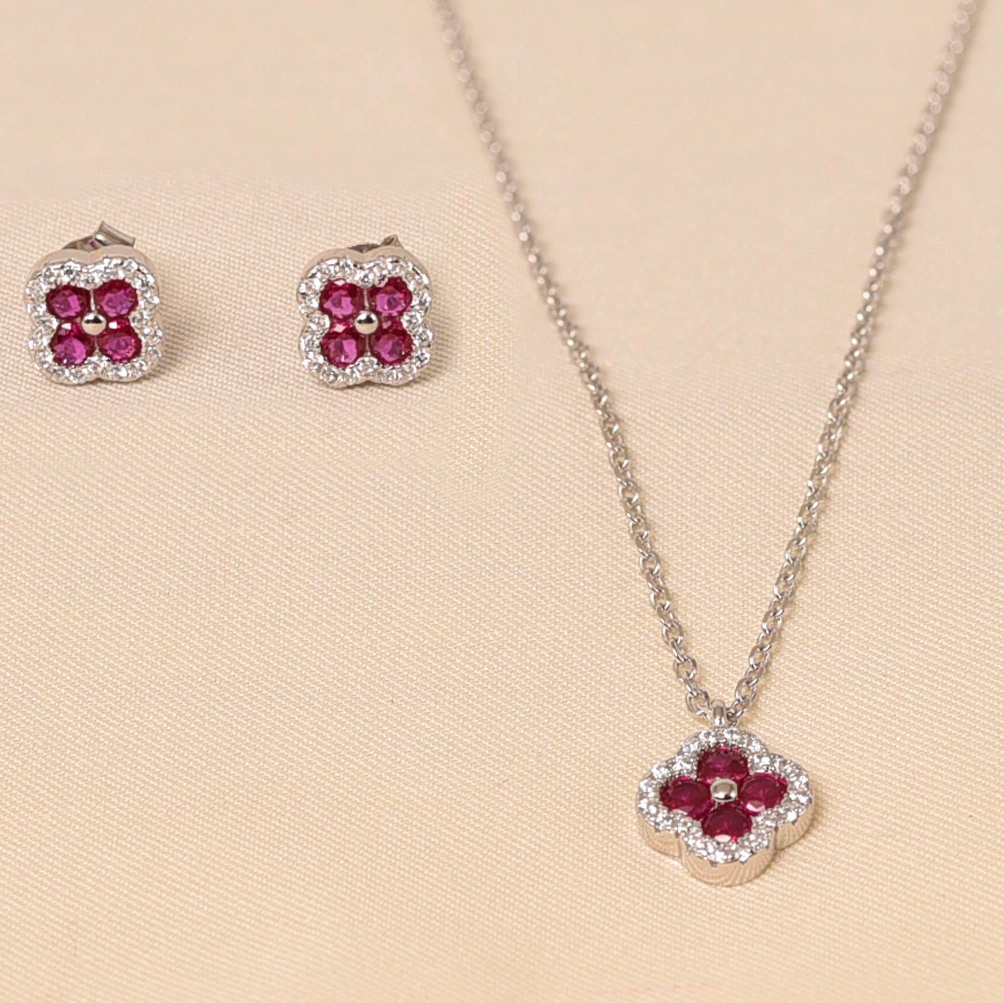 925 Sterling Silver Crystal Necklace for Women- Elyta