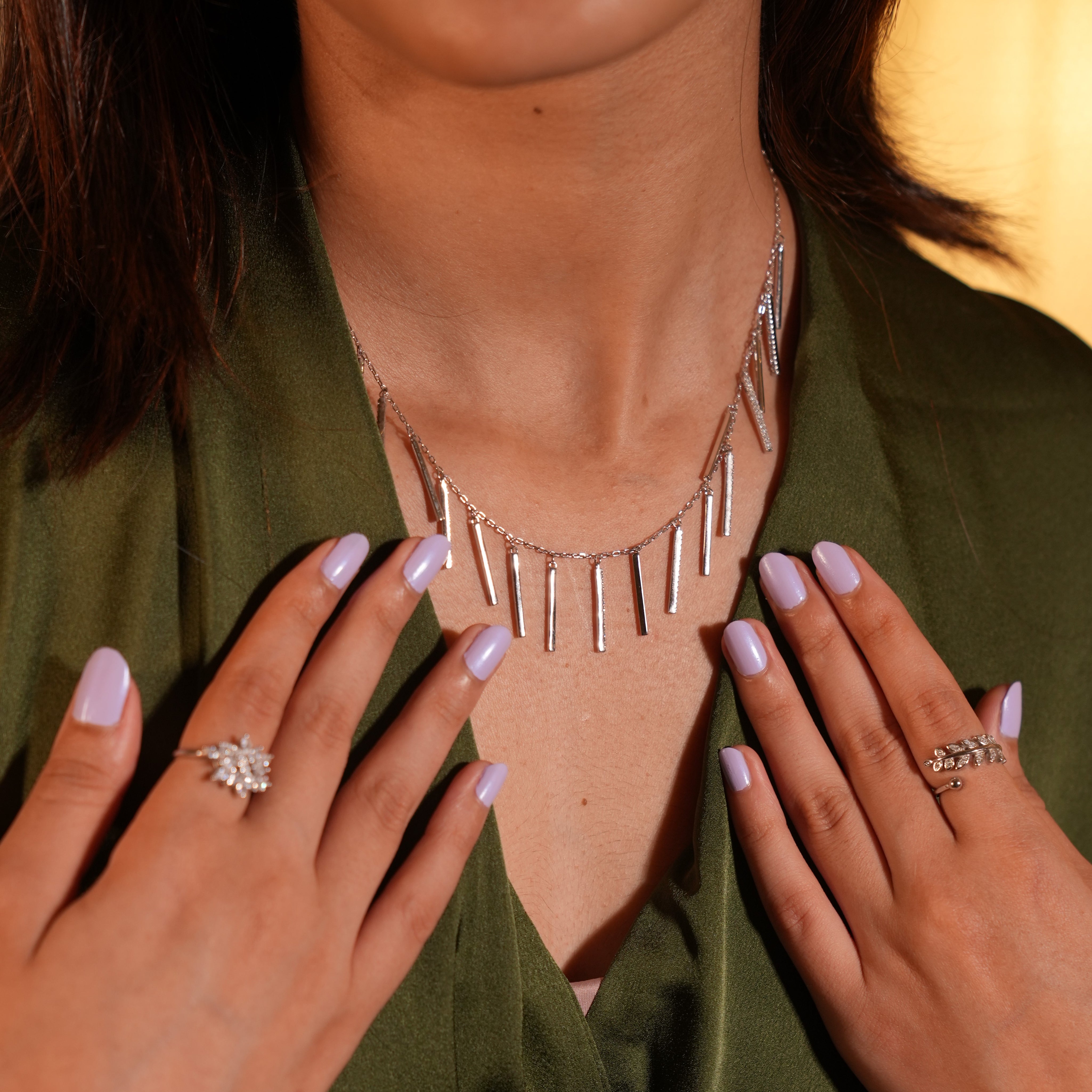 Silver Flooded Necklace