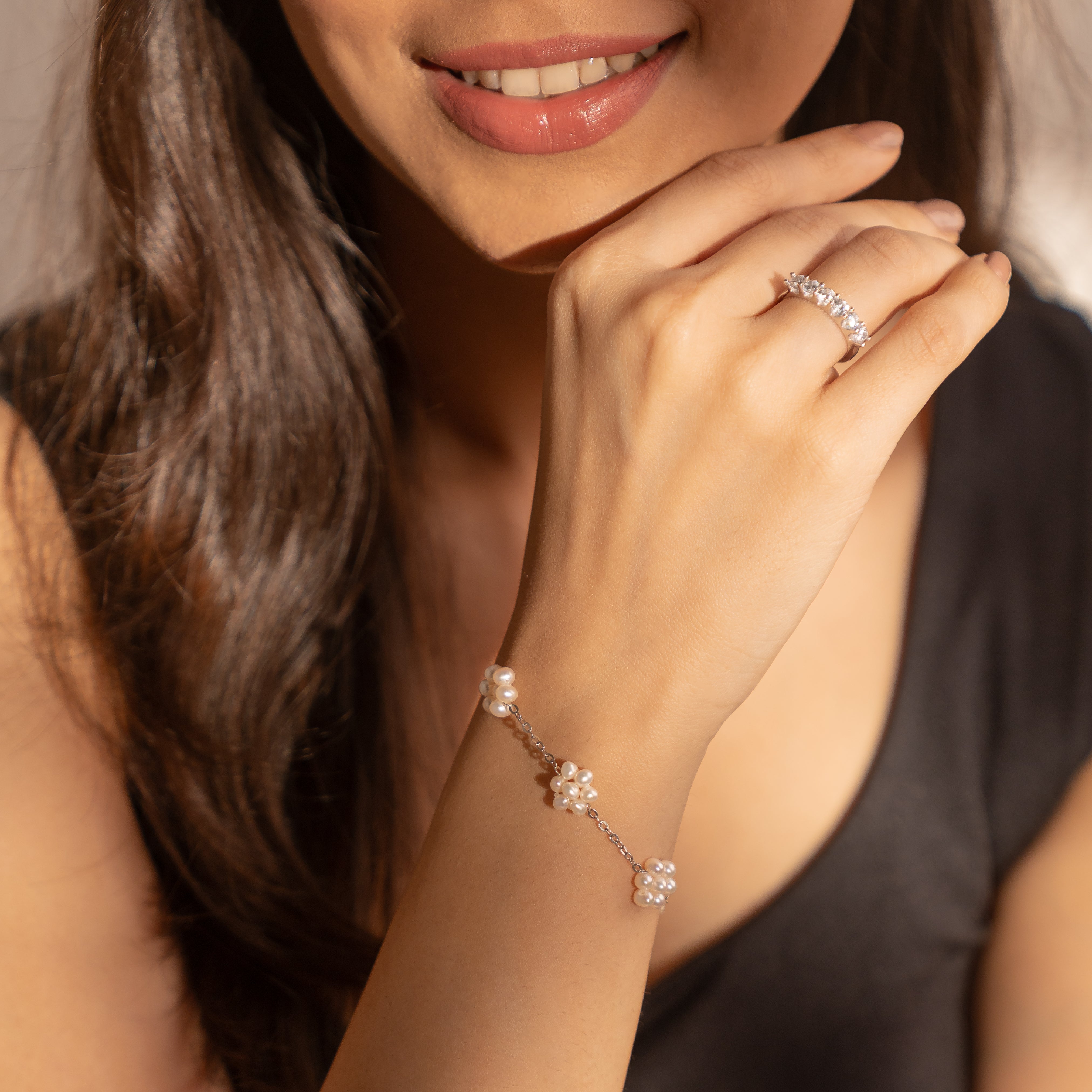 Kudi Pearl Tennis Bracelet