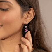 Minimal Glow Earrings - Pink