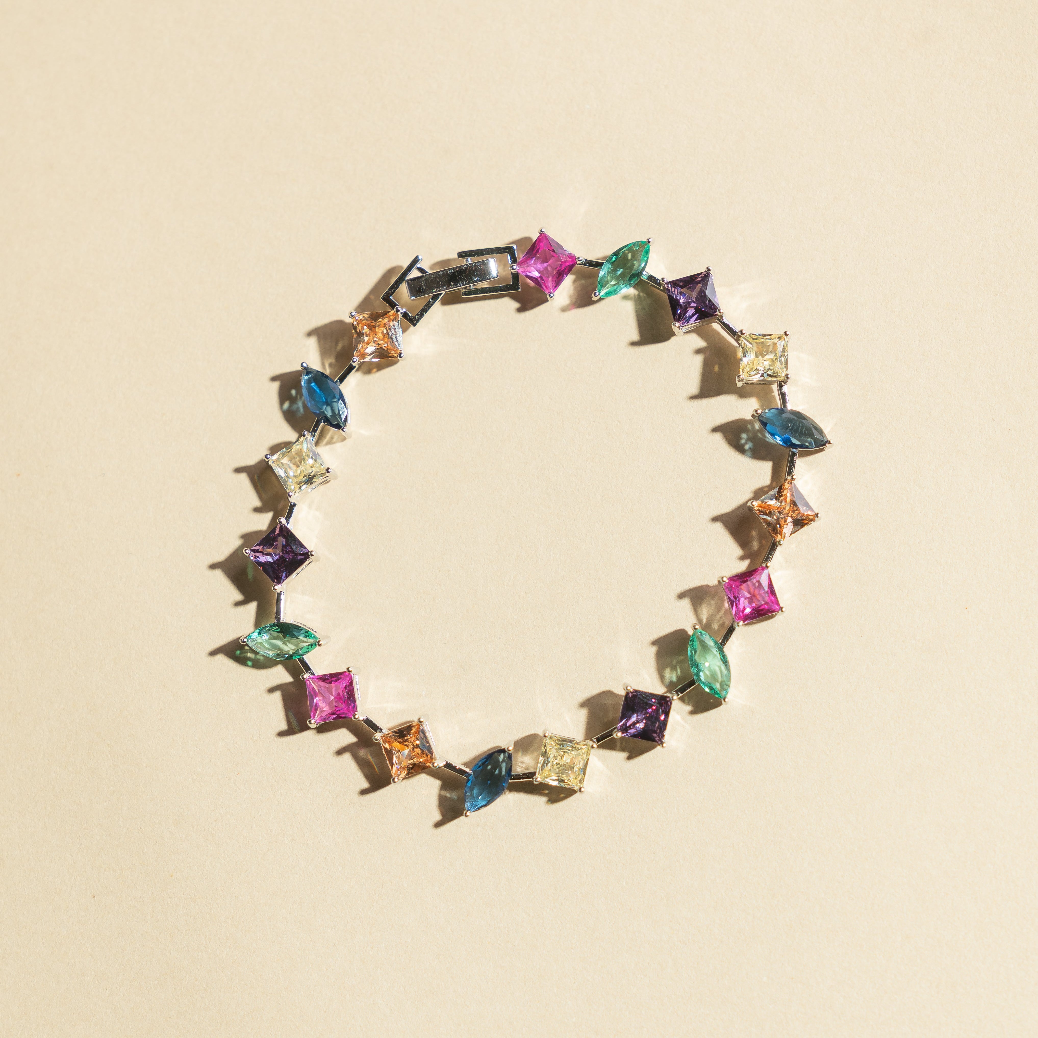Colorful Enamel Silver bracelet for Party - Elyta