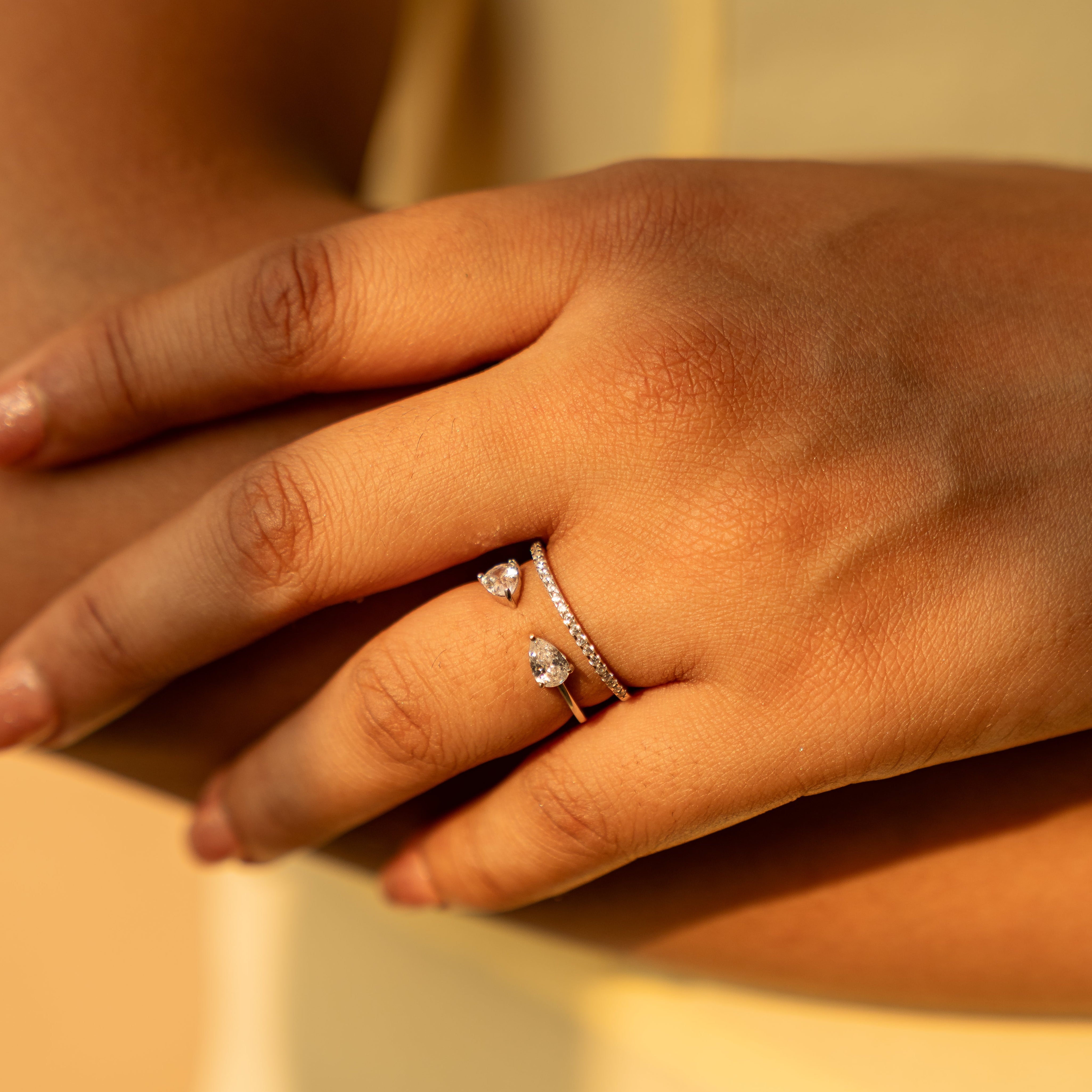 Double Lined Drop Ring