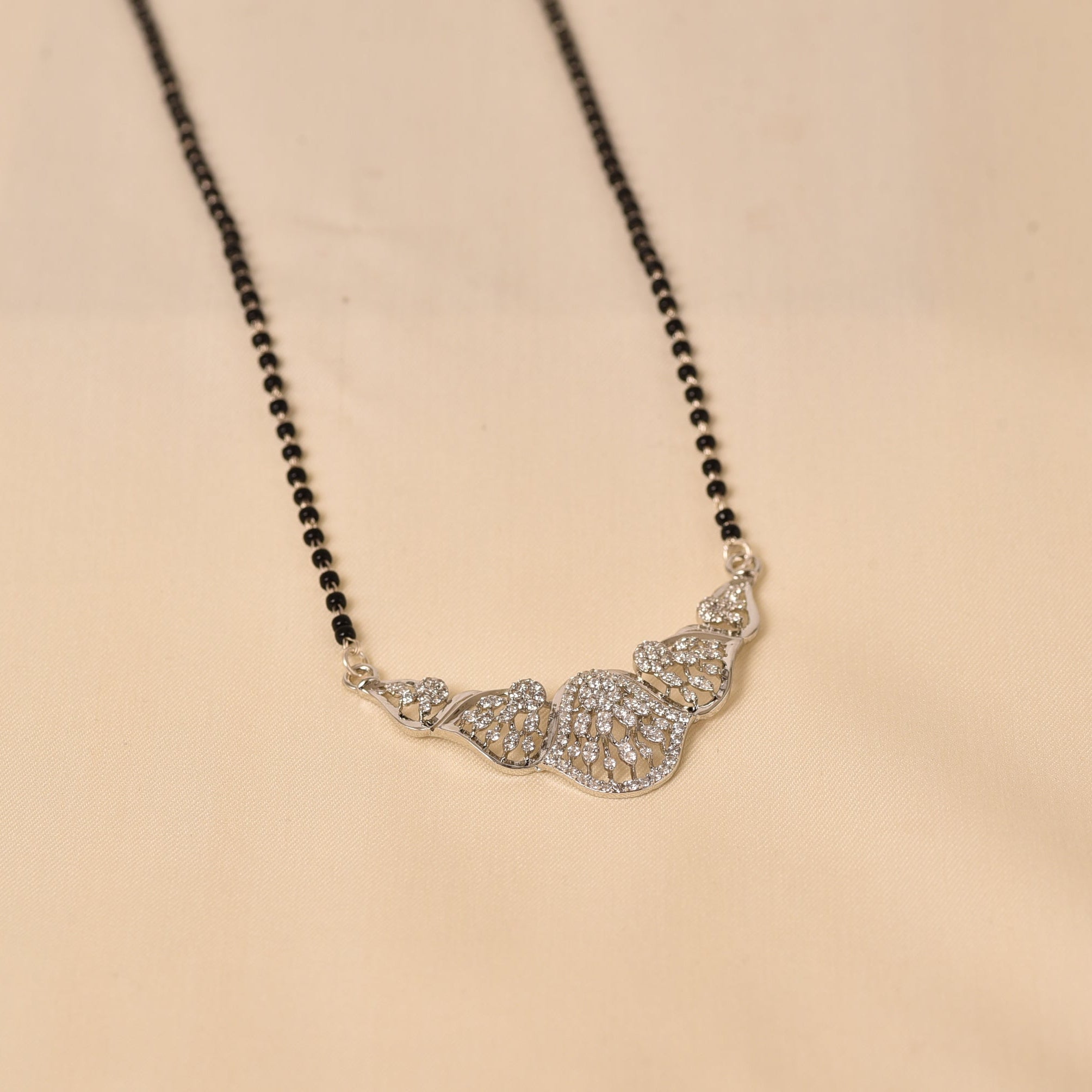 925 Silver Diamond-like stone Mangalsutra for women by Elyta